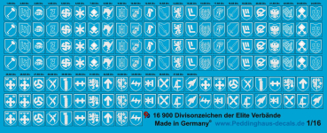 Peddinghaus-Decals 1:16 0900 Waffen SS unit markings
