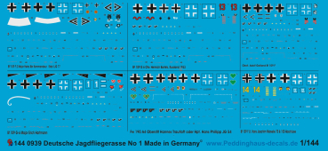 Peddinghaus-Decals 1:144 0939 5 german airforce aces