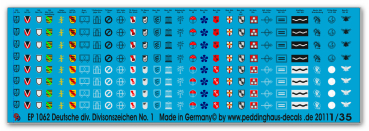 Peddinghaus-Decals 1:35 1062 german divison markings misc. Units No 1