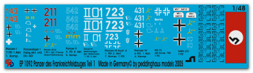 Peddinghaus-Decals 1/48 1092 german tanks of the french campaign No 1