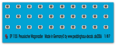 Peddinghaus-Decals 1:87  1155  Prussian Wagoneagle