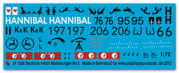 Peddinghaus 1:72 1268  German S-Boot markings No 2