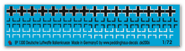 Peddinghaus-Decals 1/72 1300 german crosses for planes