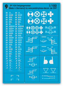 Peddinghaus-Decals 1:100 1434 deapmarkings for ships in white