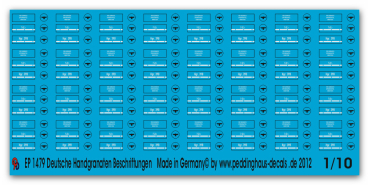 Peddinghaus-Decals 1:10 1479 markings for german handgrenades