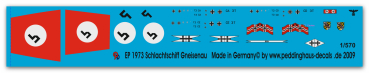 1973 Battleship Gneisenau markings