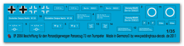 Peddinghaus-Decals 1:35 2058  Markings for the Panzerjäger Triebwagen 51 von Trumpeter