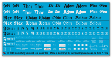 Peddinghaus-Decals 1:35 2145  Markings for the Mörser Karl