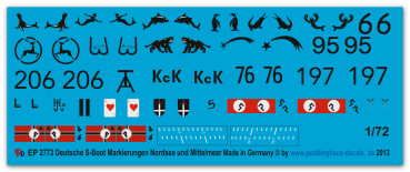 Peddinghaus 1:72 2773  German S-Boot markings Nordsee and Mittelmeer
