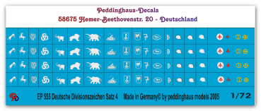 Peddinghaus-Decals 1:72 0555  German divisonal markings No 4