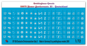 Peddinghaus-Decals 1:72 0556  German divisonal markings No 5