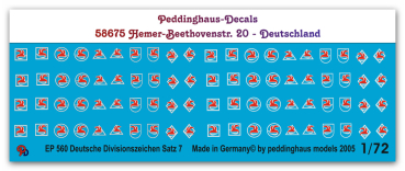 Peddinghaus-Decals 1:72 0560  German divisonal markings No 7