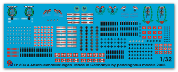 Peddinghaus-Decals 1:32 0803a  German and US aircraft kill markings overseas version complete swastica