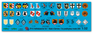 Peddinghaus 1/32 0813  german Luftwaffe fighter different unit signs No 1