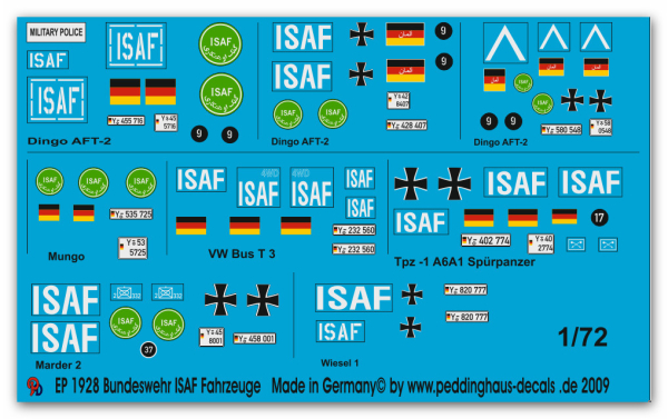 Peddinghaus-Decals 1:72 1928 German ISAF markings