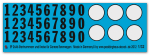 Peddinghaus-Decals 1:32 2646 Numbers and white circles for  Carerra Slotcars