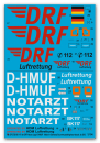 Peddinghaus-Decals 1:14 2728 BK 117 of the DRF Rescueflight D-HMUF